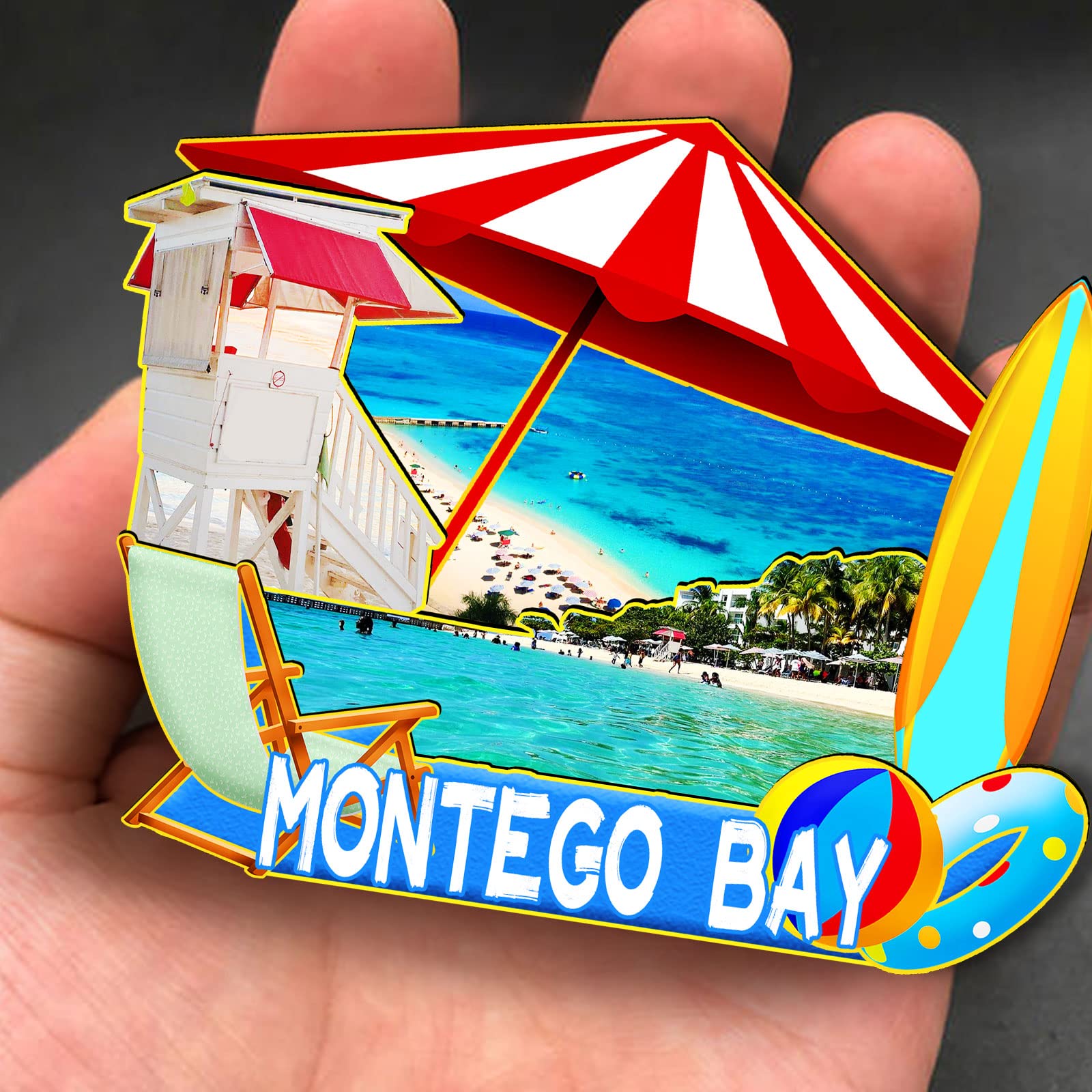 Amazon.com: Montego Bay Jamaica Wooden Magnet 3D Fridge Magnets